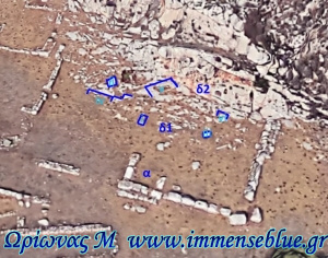 Κάτοψη κυρίως Ιερού Αφαίας Αφροδίτης - Ωρίωνας Μ