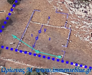 Κάτοψη Στοάς του Ιερού της Αφαίας Αφροδίτης - Ωρίωνας Μ